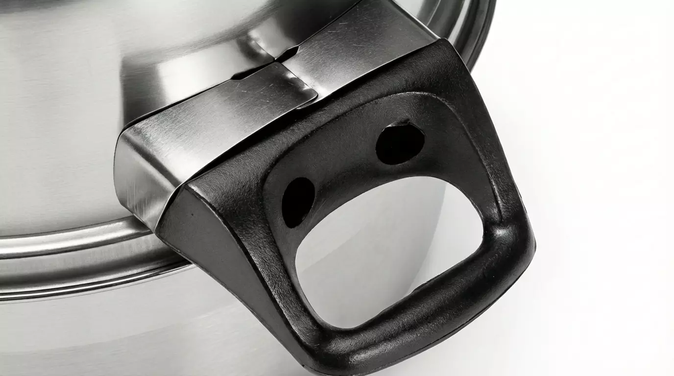 Juego de 6 cazuelas de acero inoxidable con tapas