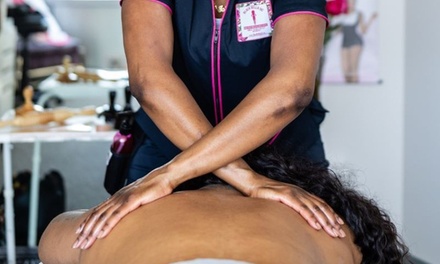 60 Minute Custom Massage + 40 Minutes of Red Light Therapy - Black Bella Spa & Wellness