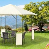 Image 1: Outsunny Portable Steel Garden Gazebo 3m x 3m