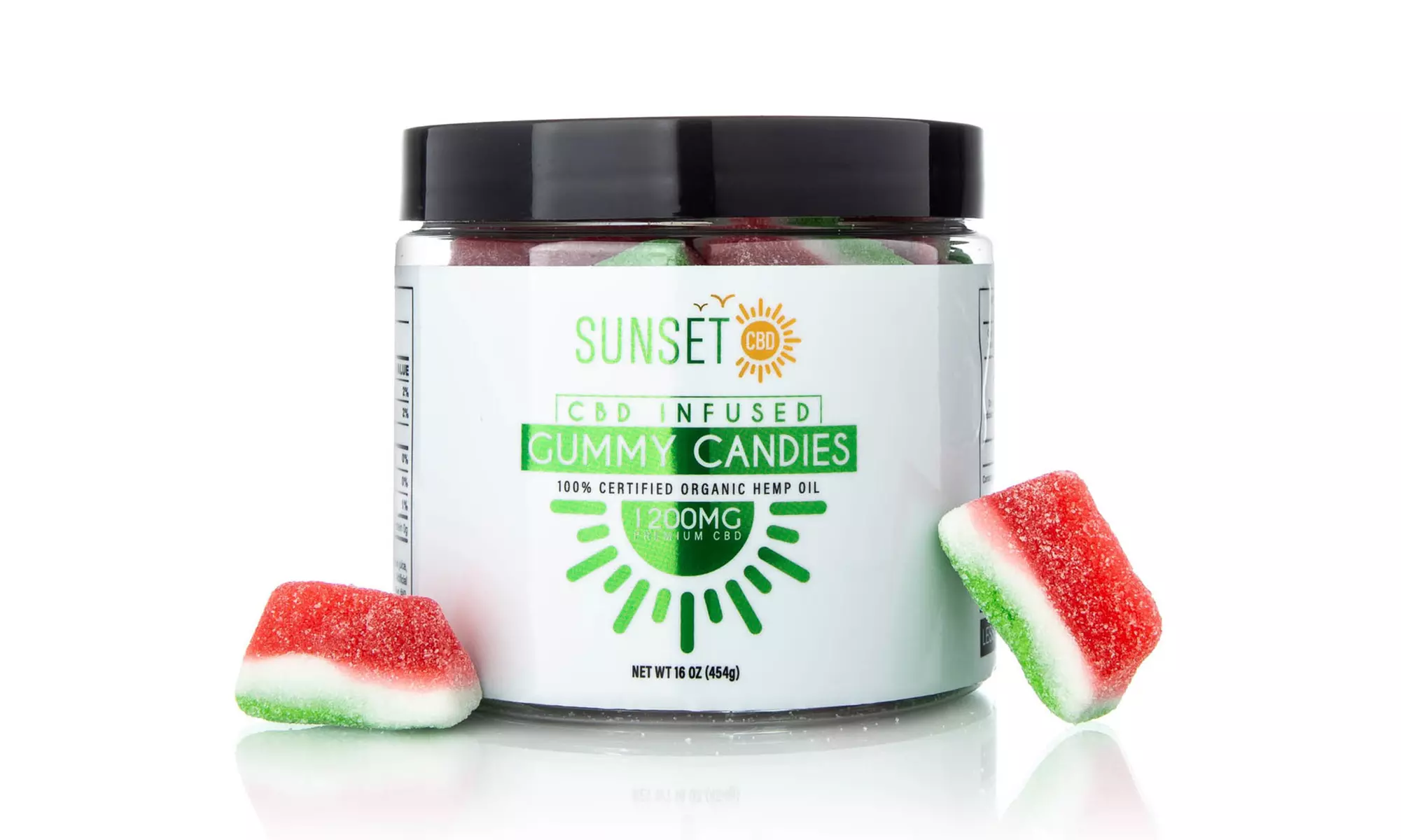 Sweet & Chewy Gummies Infused with Organic CBD (300MG - 2400MG) from Sunset CBD
