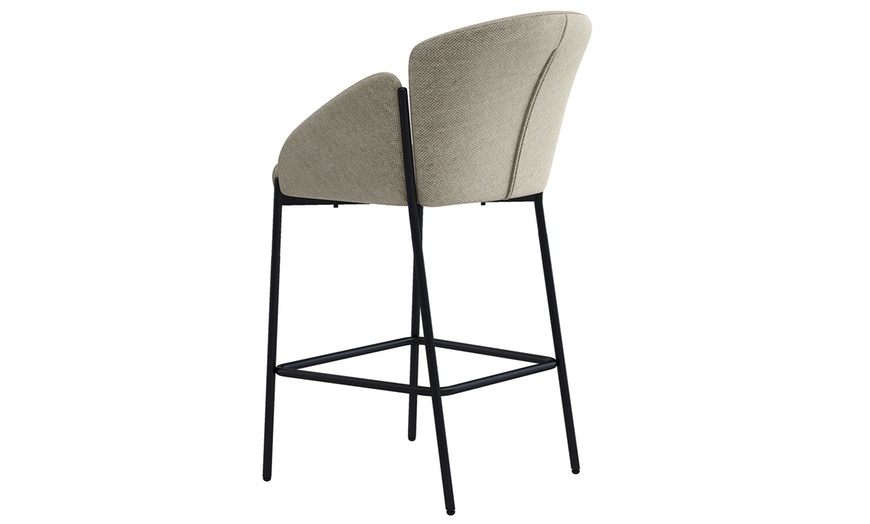 Image 17: Set di 2 sgabelli da bar in tessuto