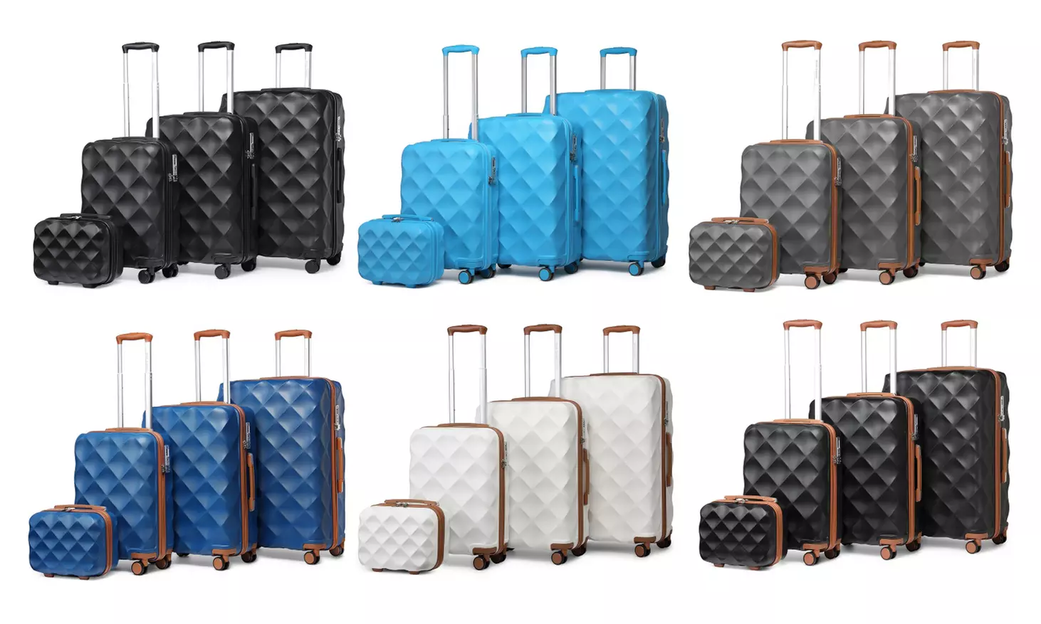 1 ou 4 bagages avec design en forme de losange, livraison offerte - Primary Image