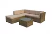 Seattle Modular Outdoor Corner Sofa Set with Glass Coffee Table - Image 7