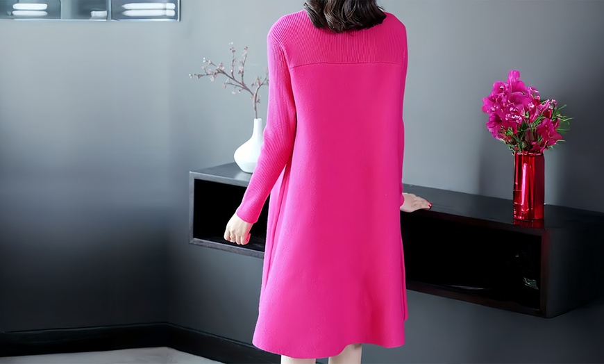 Image 5: Elegant Viscose Sweater Dress