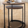 Image 5: Alivio Set of Two Round Metal Frame Coffee Tables with Wooden Top