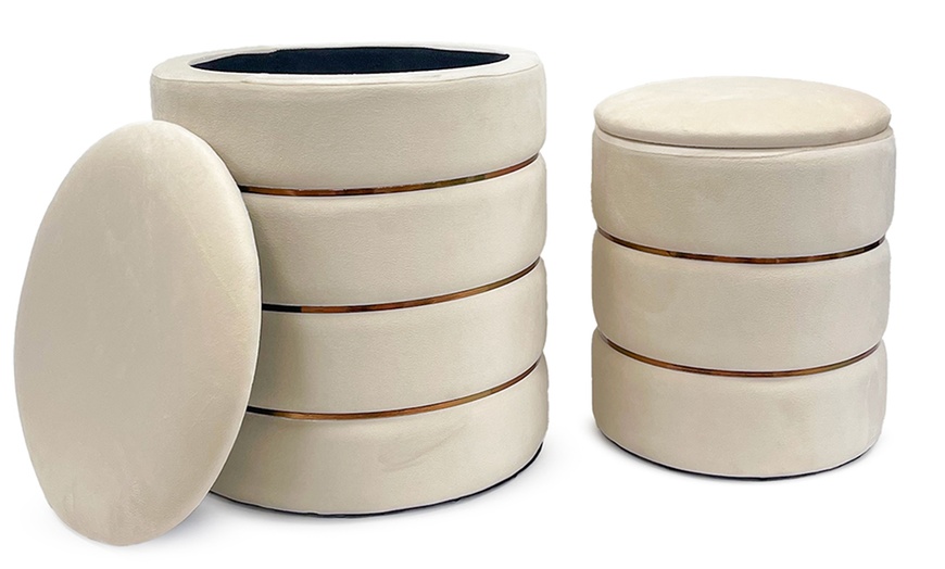 Image 3: Coppia di pouf Romeo e Giulietta