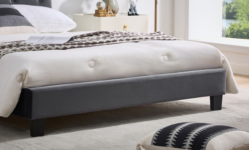 Image 8: King or Double Bed Frames with Adjustable Upholstered Headboards