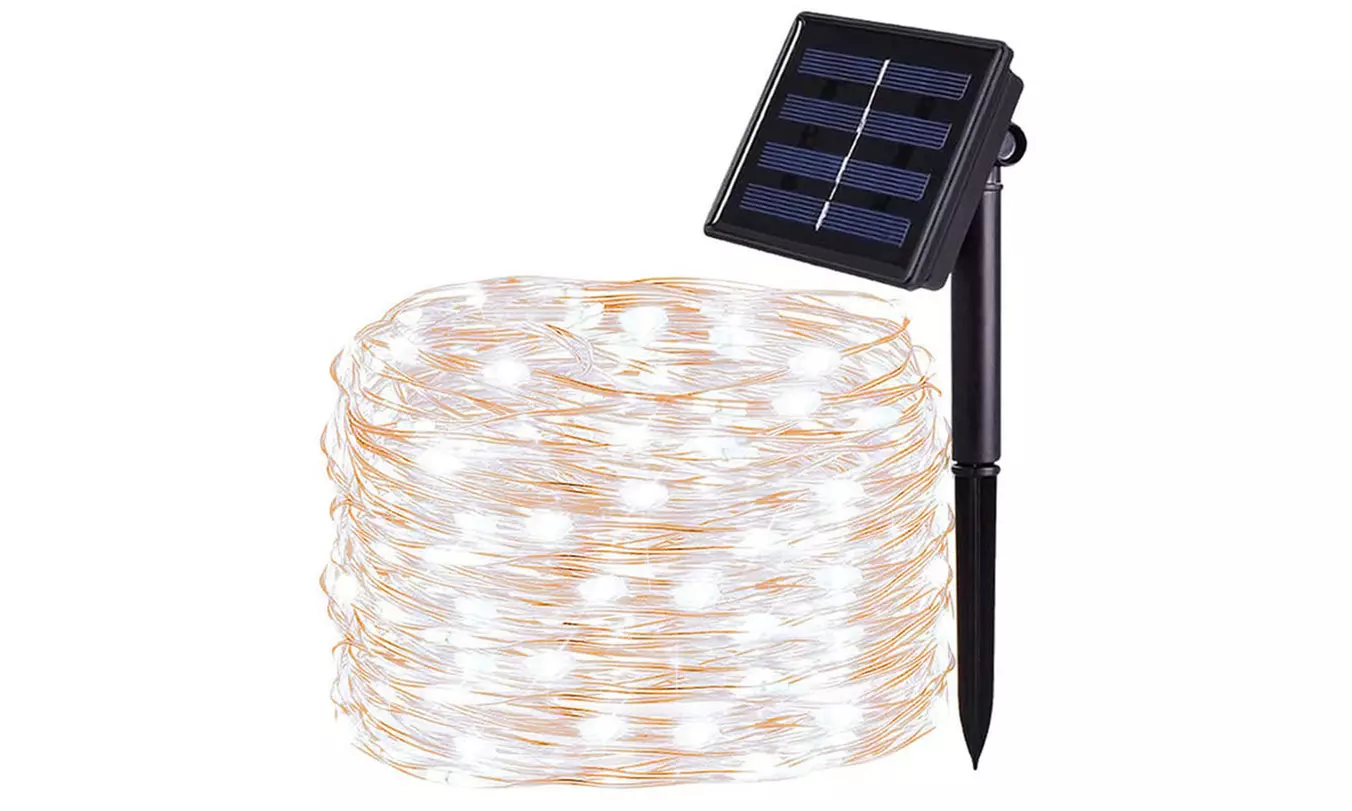 8 Modes Solar Powered 33ft 100LED Waterproof Outdoor String Lights