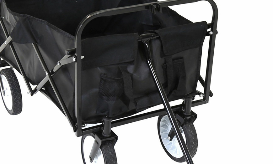 Image 3: Heavy Duty Folding Trolley Wagon