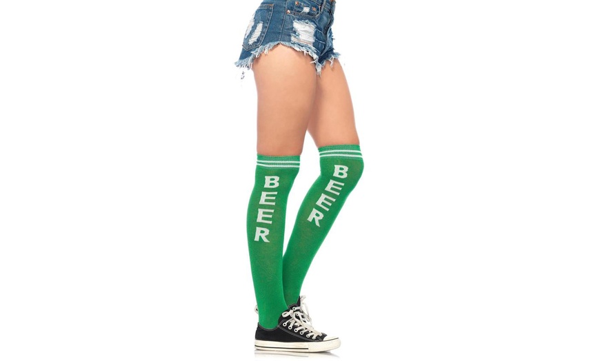 Image 3: Women's Funny Drinking Knee Socks