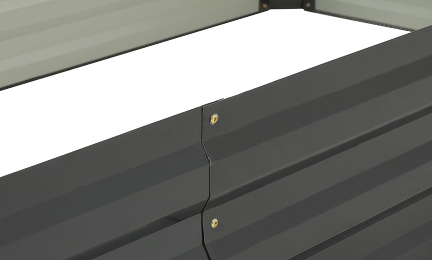 Image 4: 2.4m Sectioned Metal Raised Garden Bed