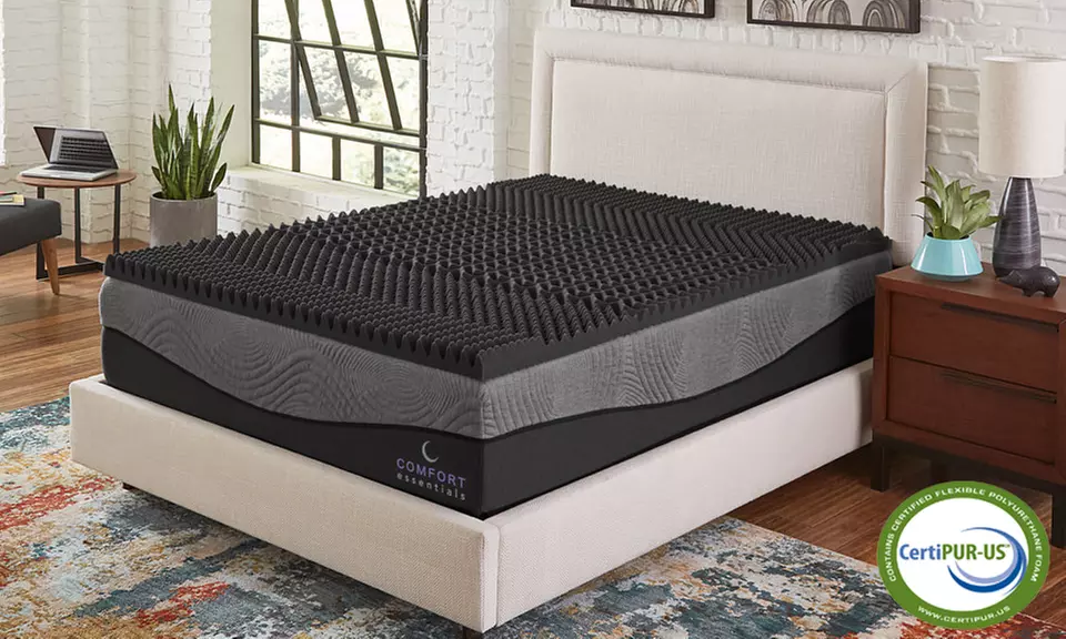 Comfort Essentials 2.5" 5-Zone Ebonite Memory Foam Mattress Topper - Primary Image