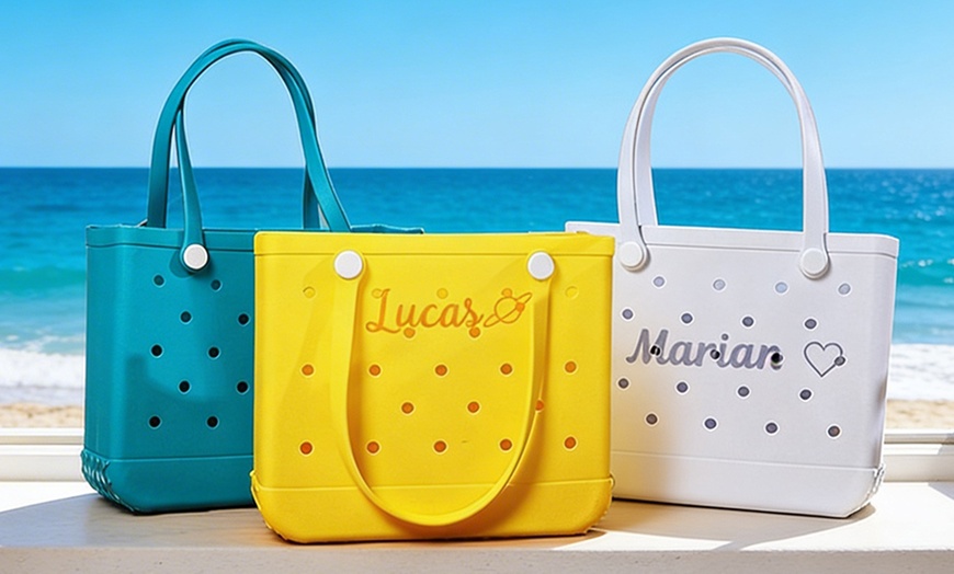 Image 15: Custom Beach Bags from Justyling - Perfect Gift (Up to 82% Off)