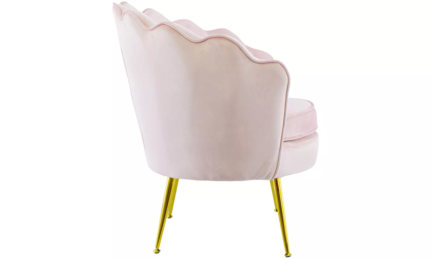 Poltrona con schienale a conchiglia