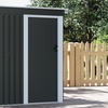 Image 3: 5ft x 3ft Charcoal Black Steel Storage Shed