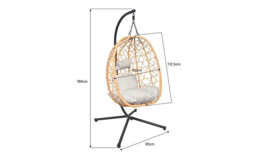Image 10: Fauteuil suspendu effet rotin "Lima" de Kocoon