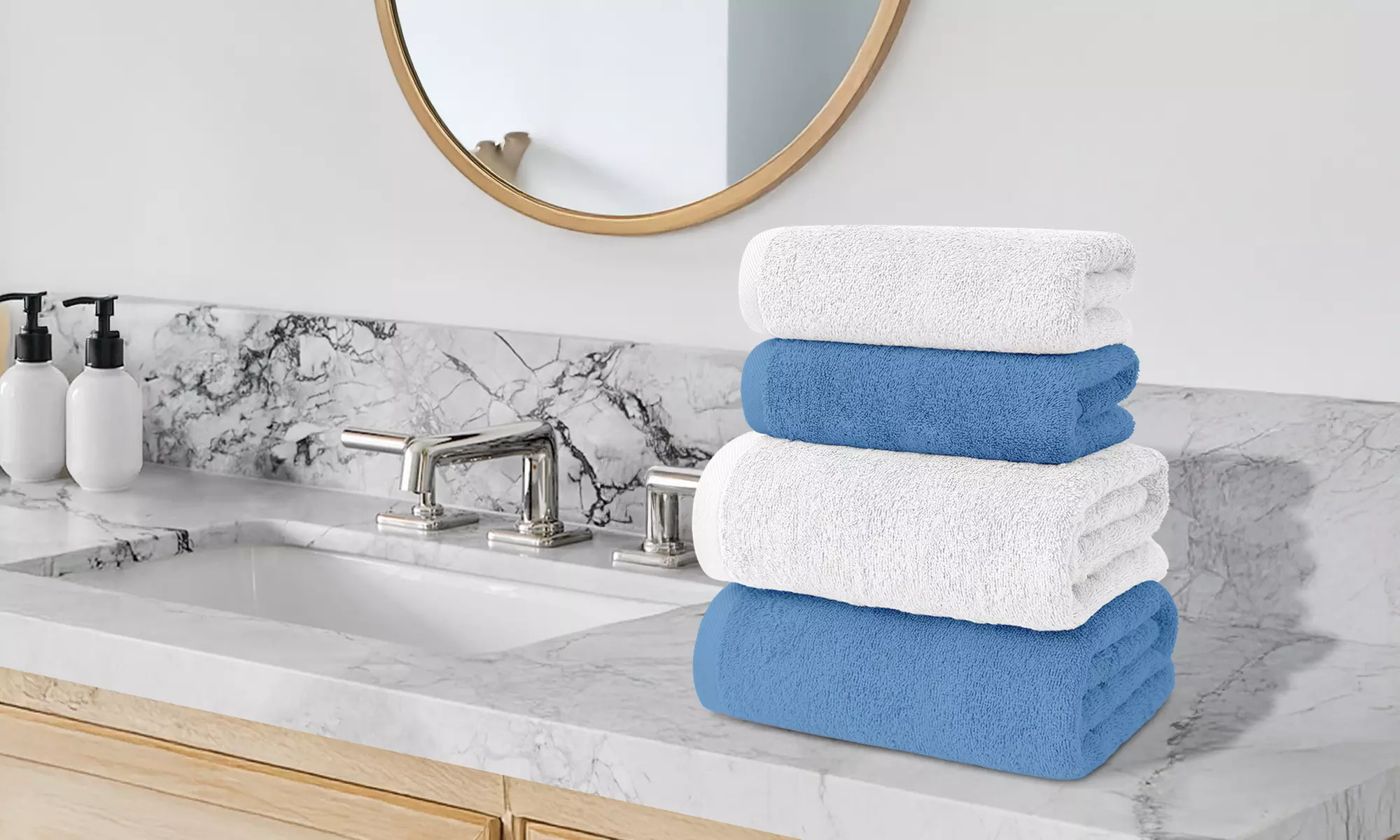 Set de 4 serviettes de bain