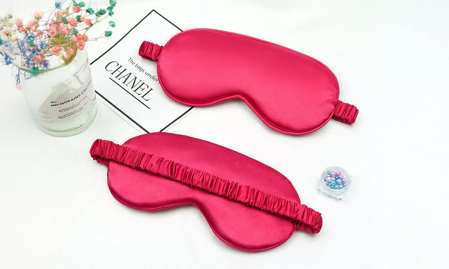 Double-sided Satin Silky travel Sleep Eye Mask Cover Padded Blindfold Smooth
