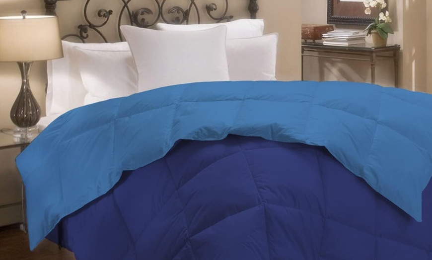 Image 7: Couette d’hiver réversible avec 90% plumes d’oie