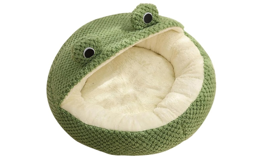 Image 4: Pet Nesting Sleeping Bed - PETBED-WHT, PETBED-GRN, or PETBED-FROG