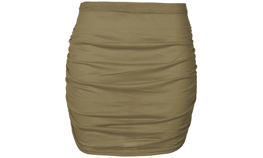 Image 6: Side Ruched Mini Skirt