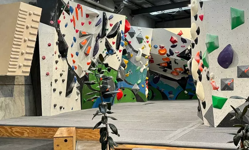 Image 2: Enjoy a Full Day of Indoor Rock Climbing at The Crux Bouldering Gym