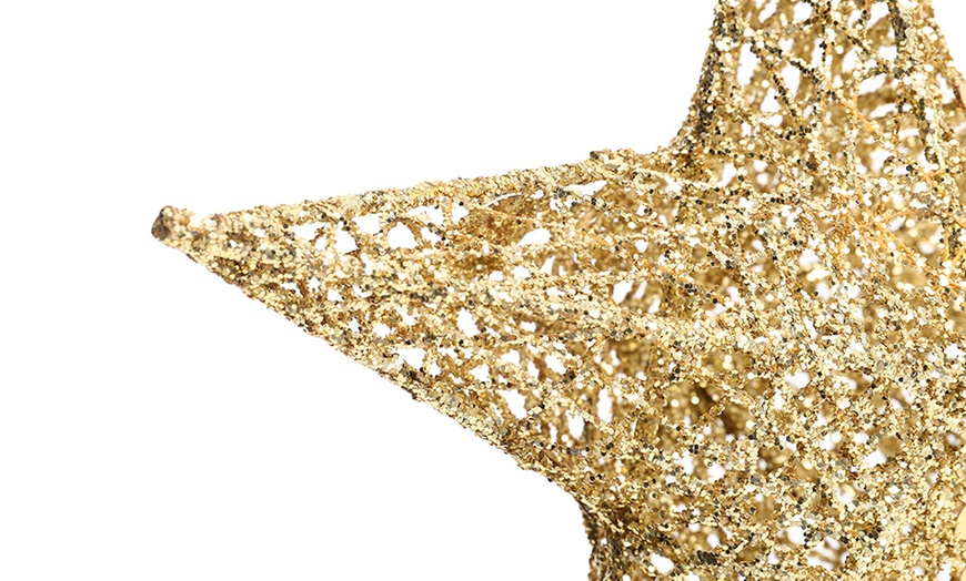 Image 2: Gold and Silver Star Christmas Tree Toppers