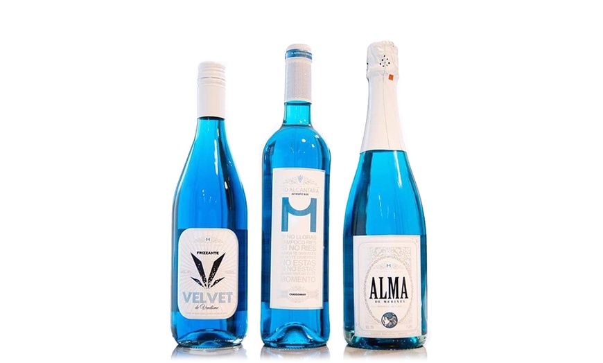 Image 3: Botella de vino o cava azul