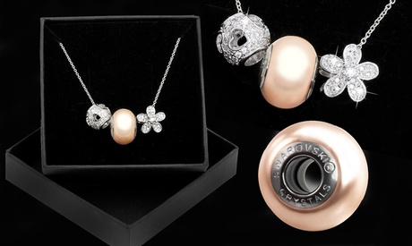 Collier à breloques fabriqué avec cristaux Swarovski® pour femmes