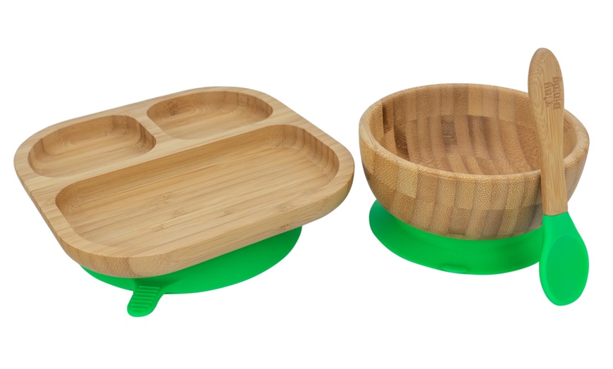 Image 12: Children's Bamboo Feeding Set