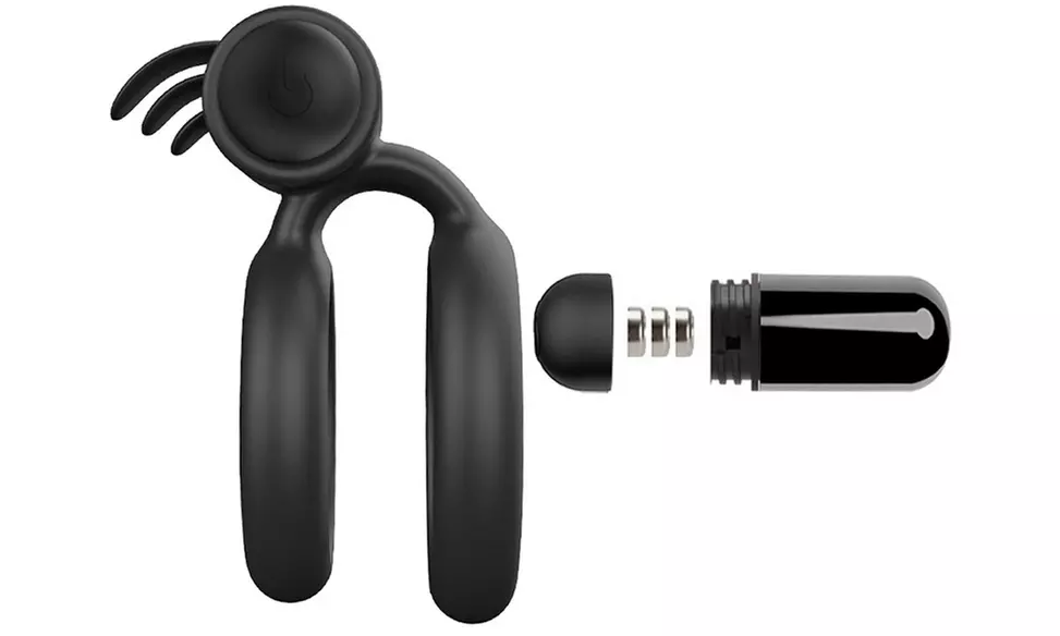 Vibrating Penis C-Ring Clit Stimulator Licking Massage Sex Toys