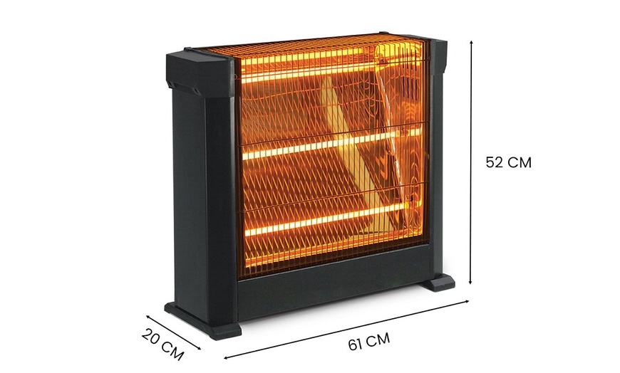 Image 4: Estufa eléctrica de cuarzo con infrarrojos con potencia ajustable