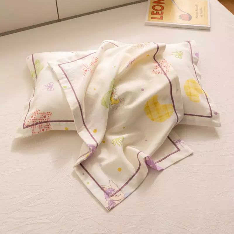 Breathable Pure Cotton Kids Pillowcase Pair