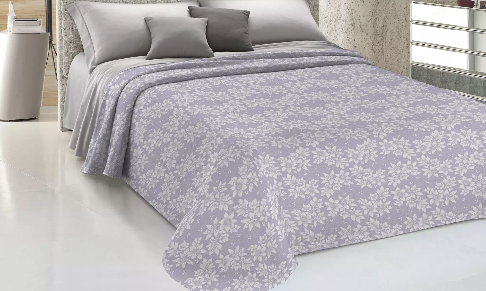 Copriletto primavera-estate in cotone