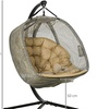 Image 8: Outsunny Double Hanging Egg Chair in Grey or Cream