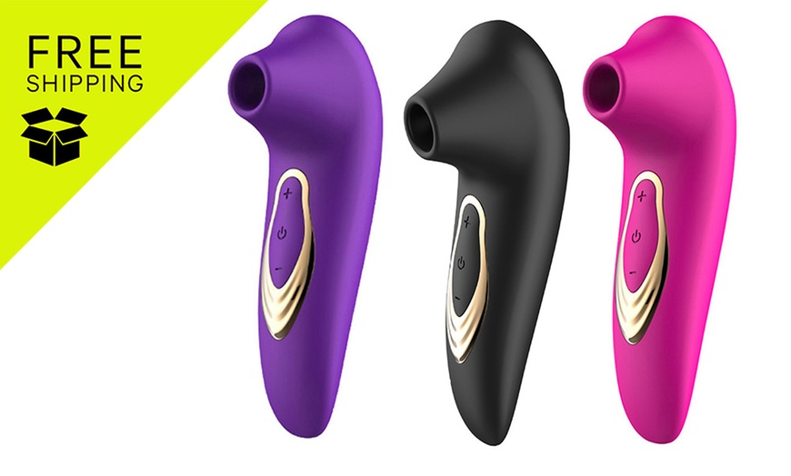 Image 1: 5-Mode USB Rechargeable Sucking Vibrator Sex Toy