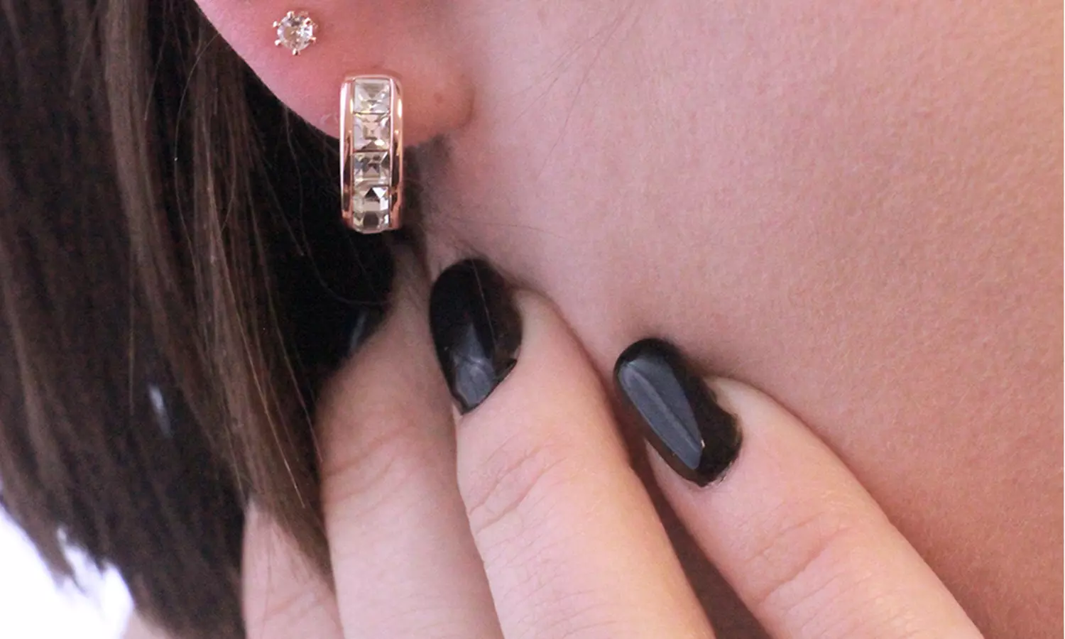 1x, 2x oder 3x Damen-Creolen mit österreichischen Kristallen