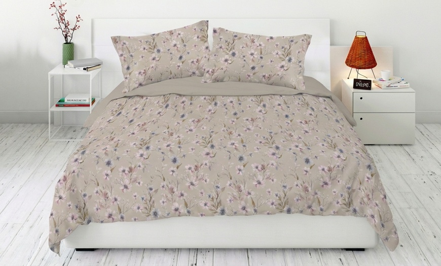 Image 4: Parure copripiumino matrimoniale in 100% raso di cotone Made in Italy