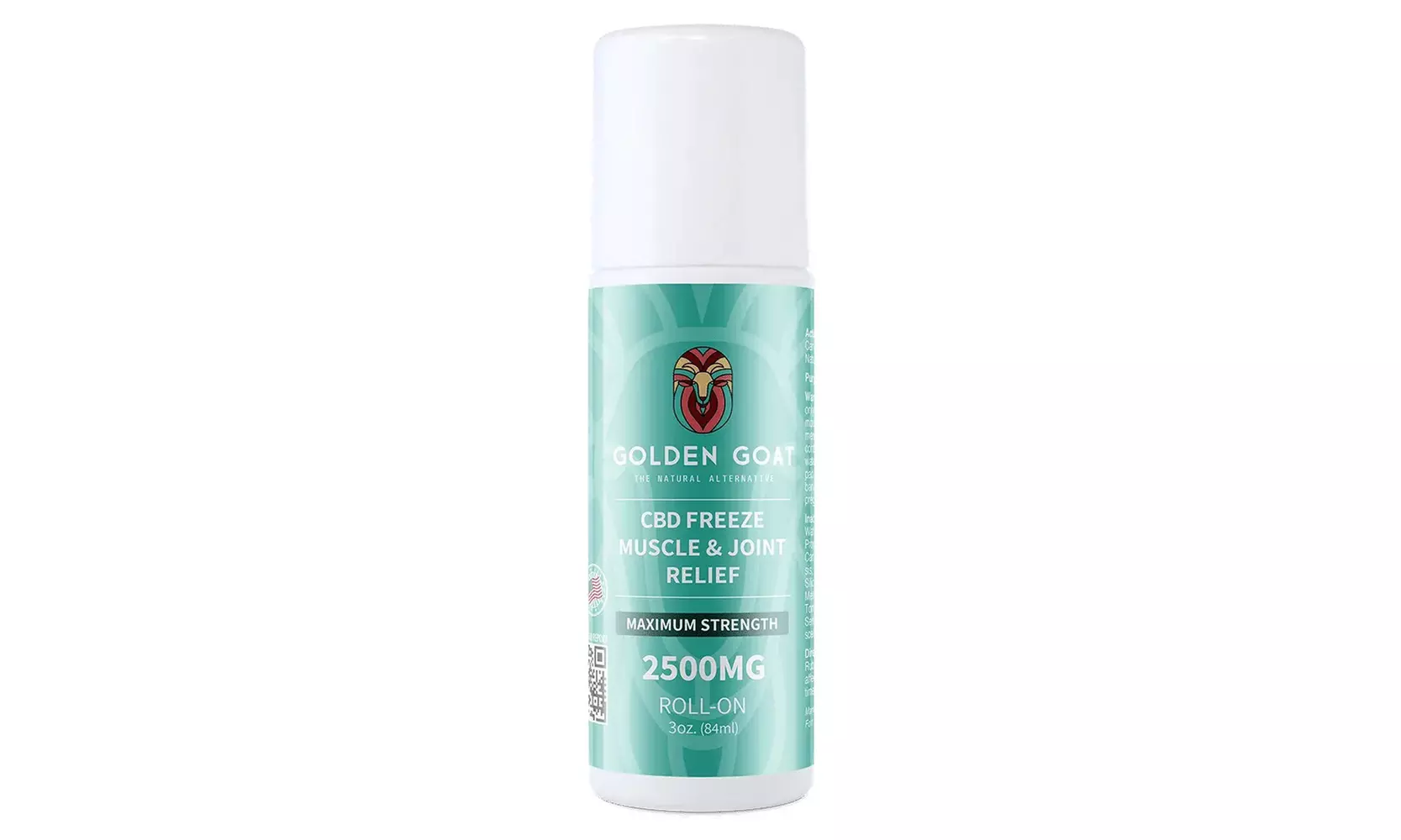 CBD Pain Freeze Roll-On Muscle & Joint Pain Relief (350MG-2500MG) by Golden Goat