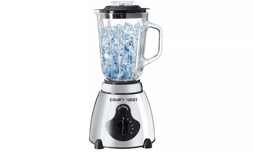 Image 4: Comfy Nest 2-in-1 glazen blender