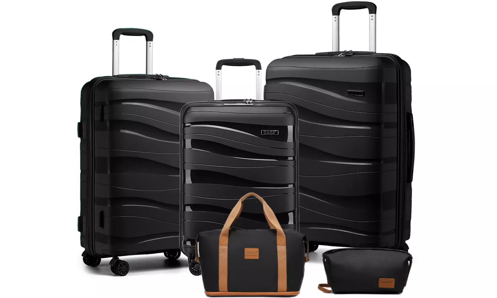 Set 4 valigie da viaggio con borsa