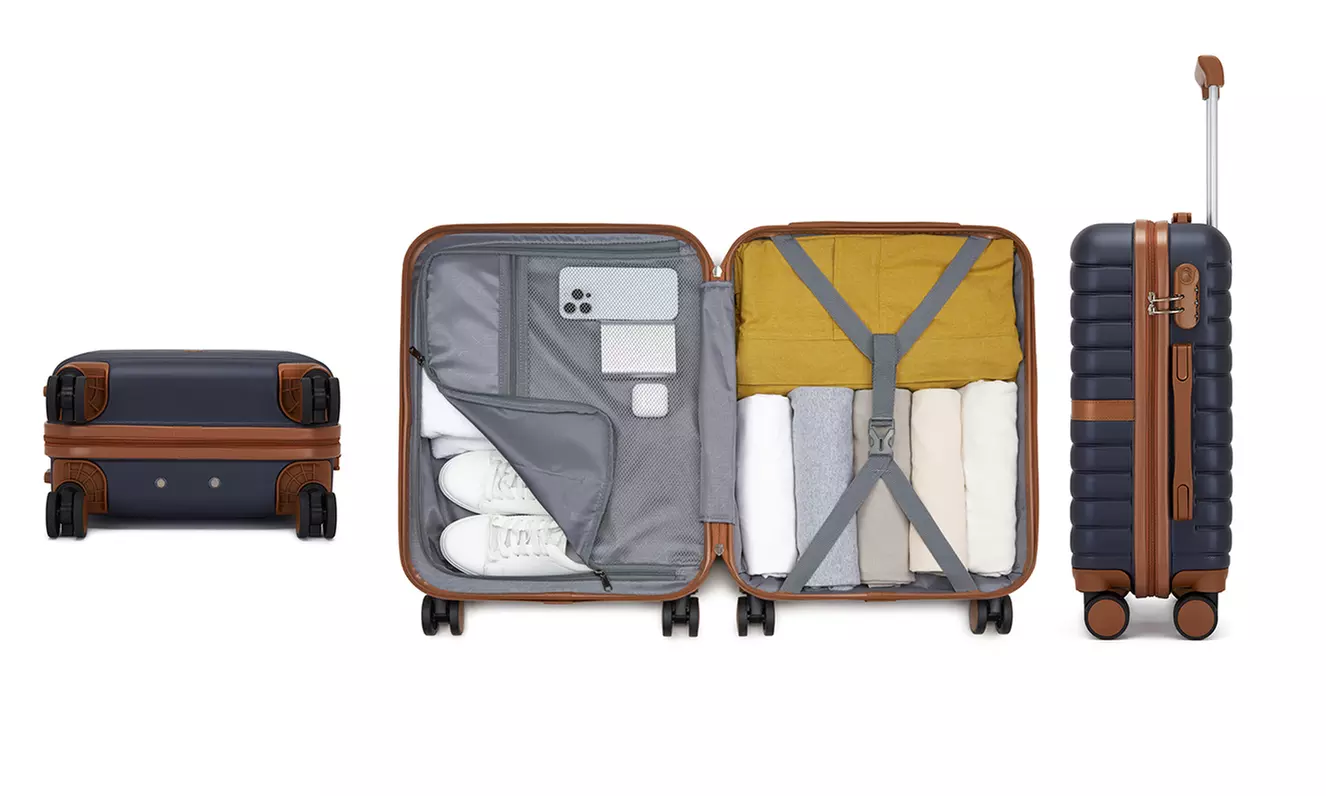 Valise ou set 3 valises en ABS et PC avec design rayé Kono