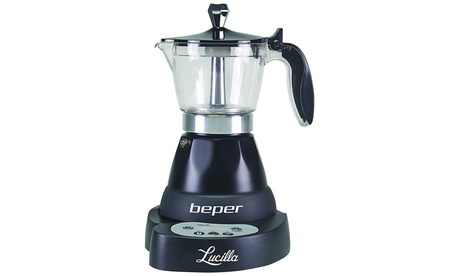 Caffettiera elettrica Beper Lucilla per 3 tazze con timer programmabile