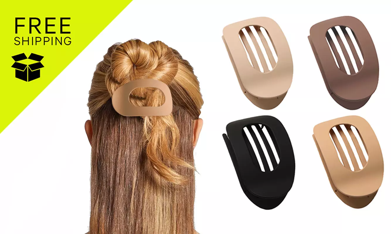 Four Piece Flat Claw Clips with Up To 59% Off; FREE SHIPPING - Primary Image