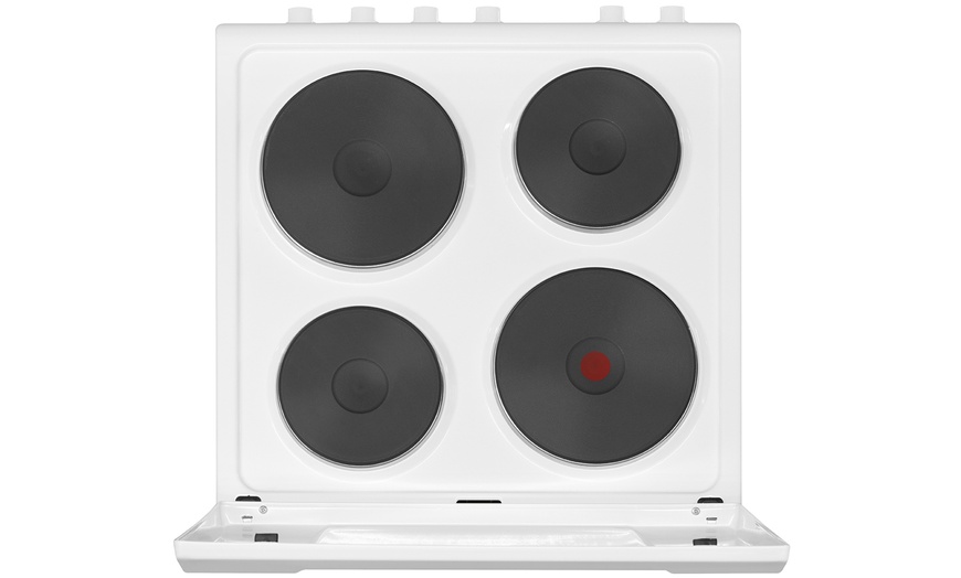 Image 2: Cuisinière électrique blanche 4 plaques et four de 48 L Bomann 