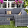 Image 1: 8 or 4 Seater Corner Rattan Garden Furniture Set with Table
