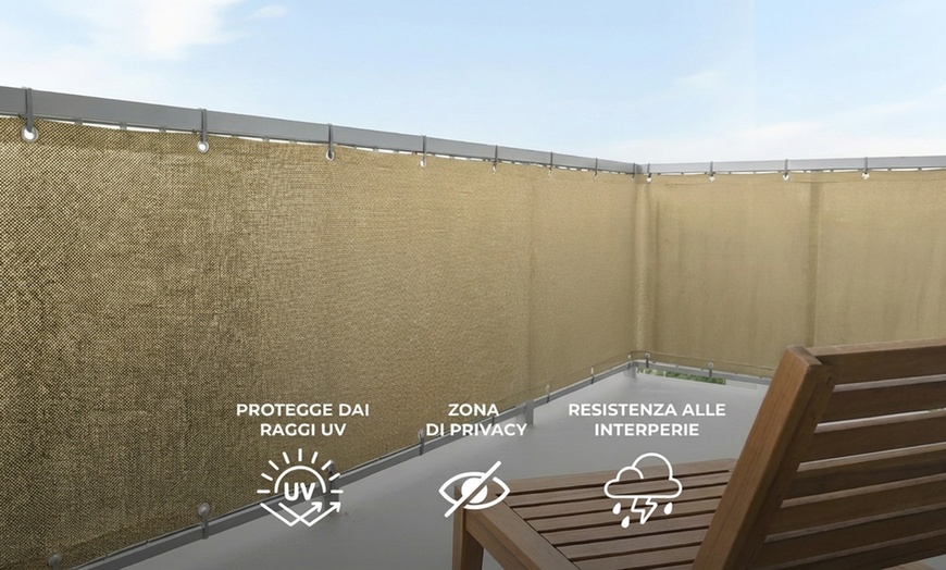 Image 21: Voile d'ombrage résistante au vent avec œillets métalliques