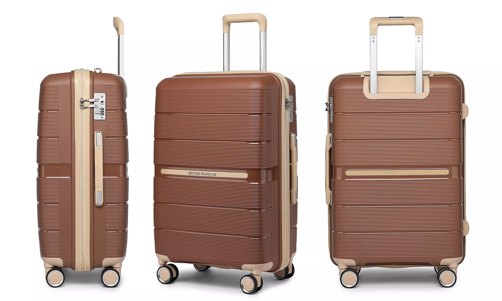 1x oder 3x British Traveller Hartschalenreisekoffer