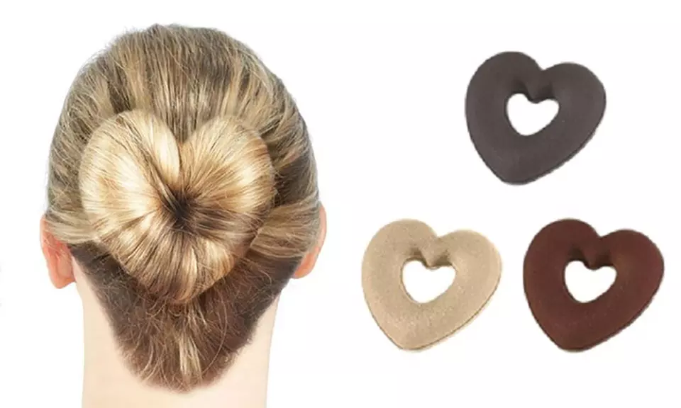 1x, 2x, 3x oder 4x Herz-Duttkissen-Set in Schwarz, Beige oder Braun - Primary Image