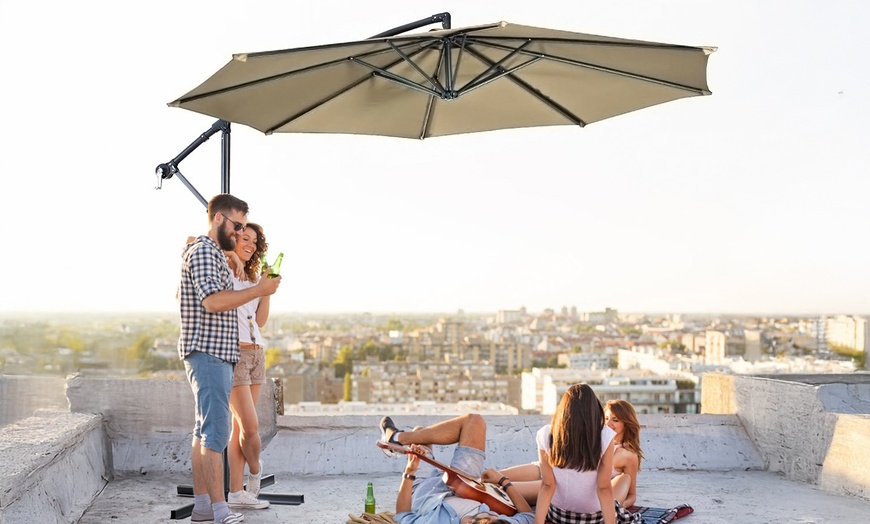 Image 8: 3M Cantilever Parasol Water-, UV-Resistant with Adjustable Height